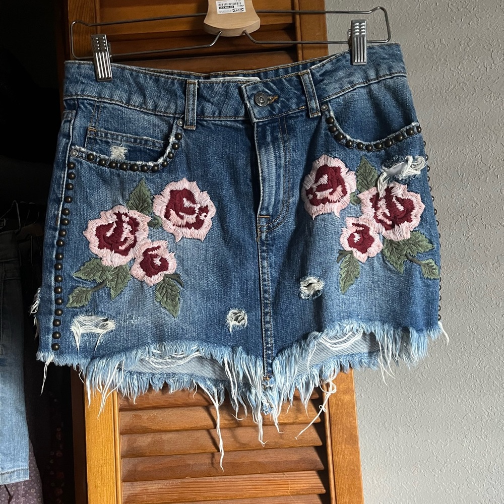 Free people vintage demin skirt